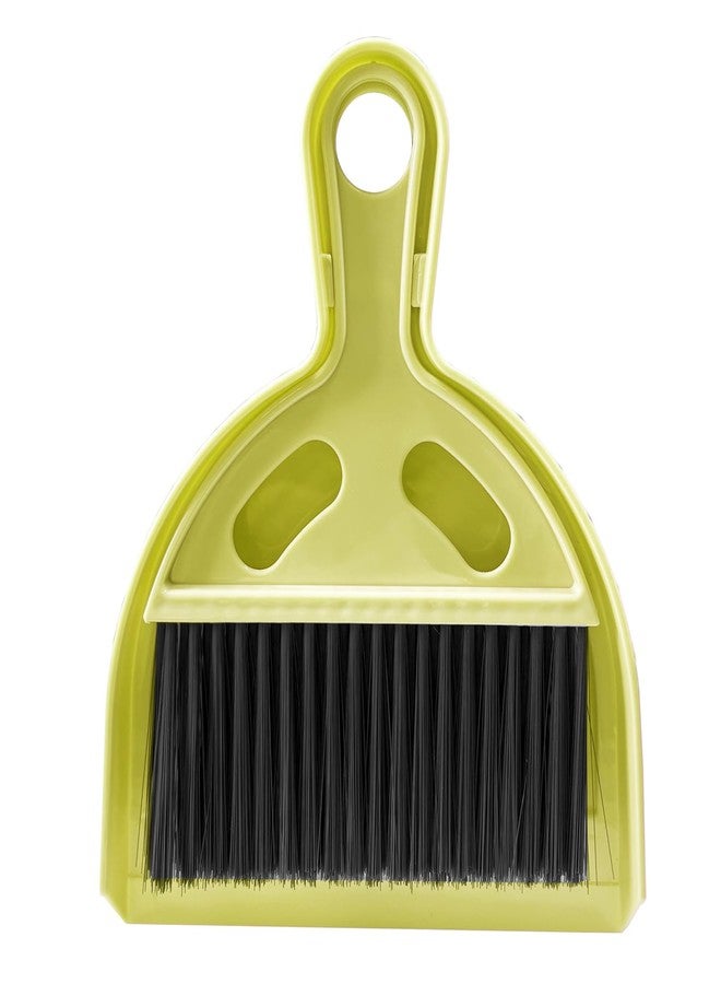 NBGYTECH Mini Broom and Dustpan Set Small Broom with Dustpan Combo Set Portable Cleaning Tools for Home Office RV Learning Camping (Yellow) - Image 1